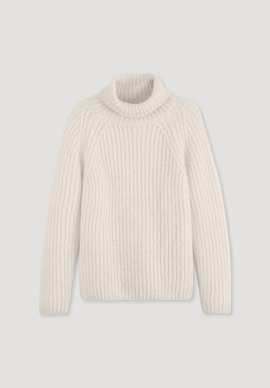 Rollkragenpullover aus Alpaka mit Bio-Baumwolle