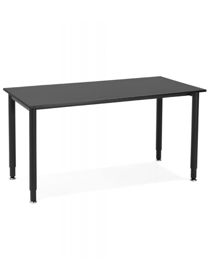 KADIMA DESIGN Schreibtisch FOCUS aus Holz und Metall | Minimalistisches Design in Schwarz günstig kaufen onesize