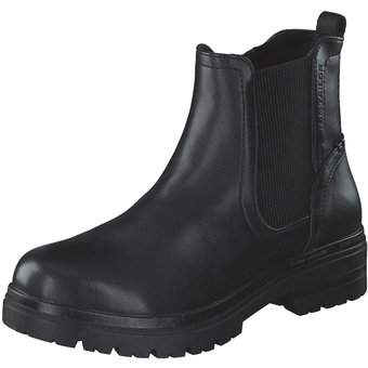 Tom Tailor Chelsea Boots in schwarz