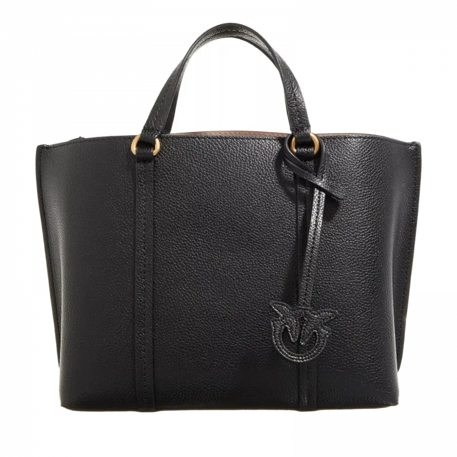Pinko - Pinko Handle Bags Leder Black - schwarz