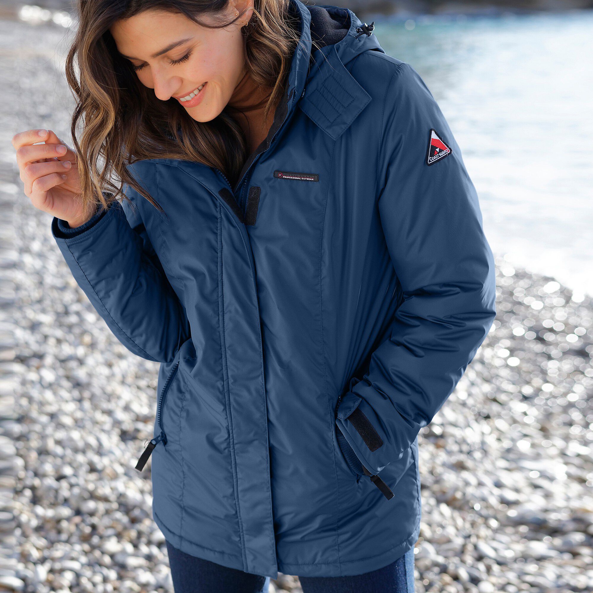 Parka imperméable doublée polaire unie