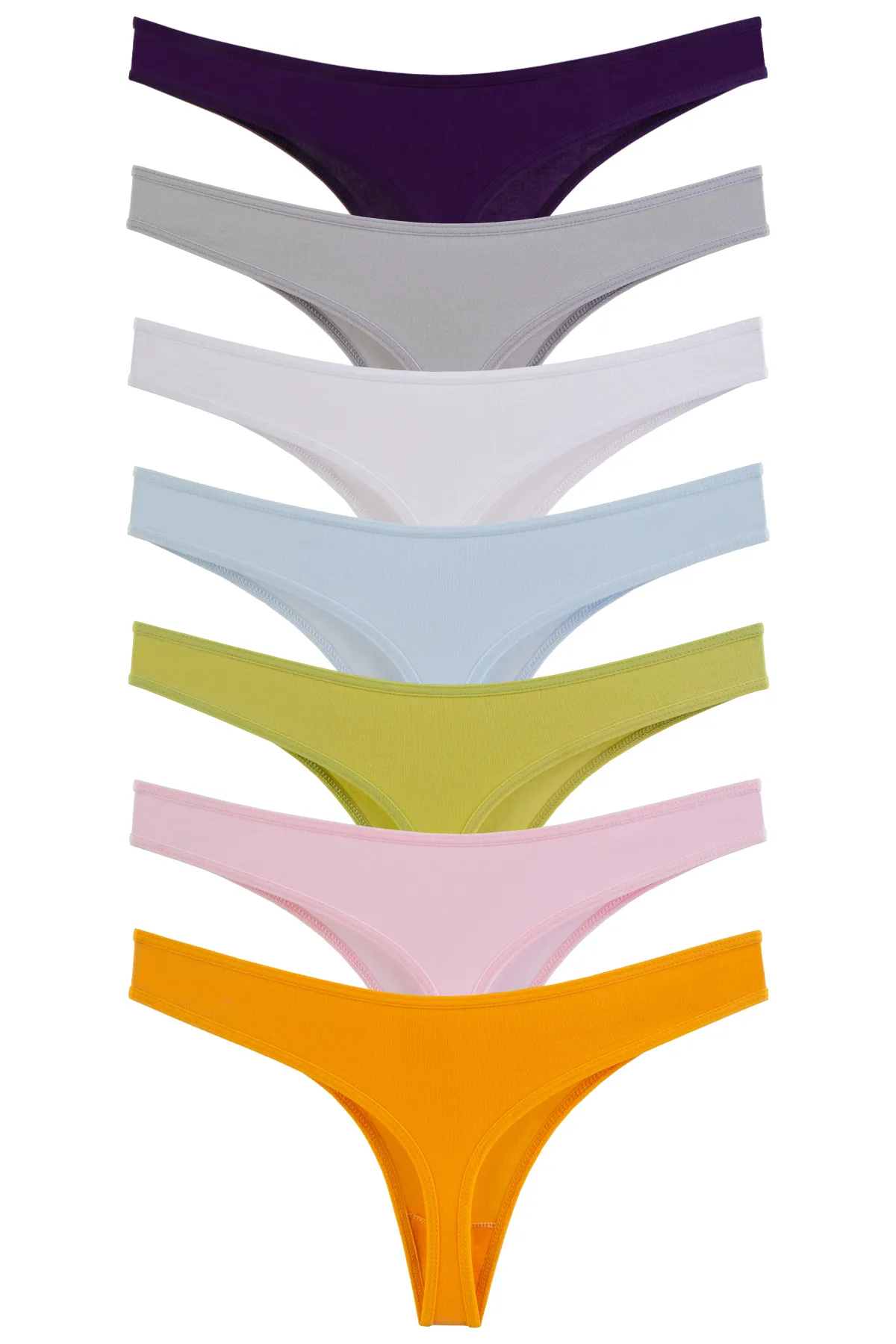 Nicoletta  Damen-Slips, Tangas, 7er-Pack, Lycra, Senfgelb