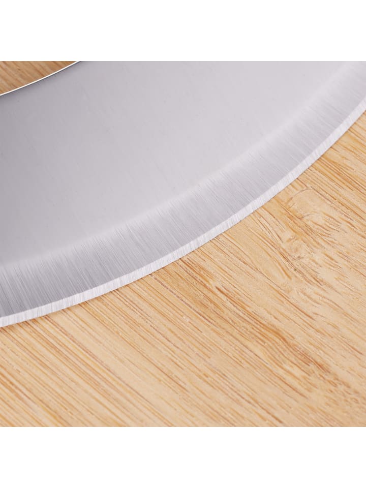 relaxdays Wiegemesser mit Brett in Natur - Ø 20 cm günstig kaufen onesize