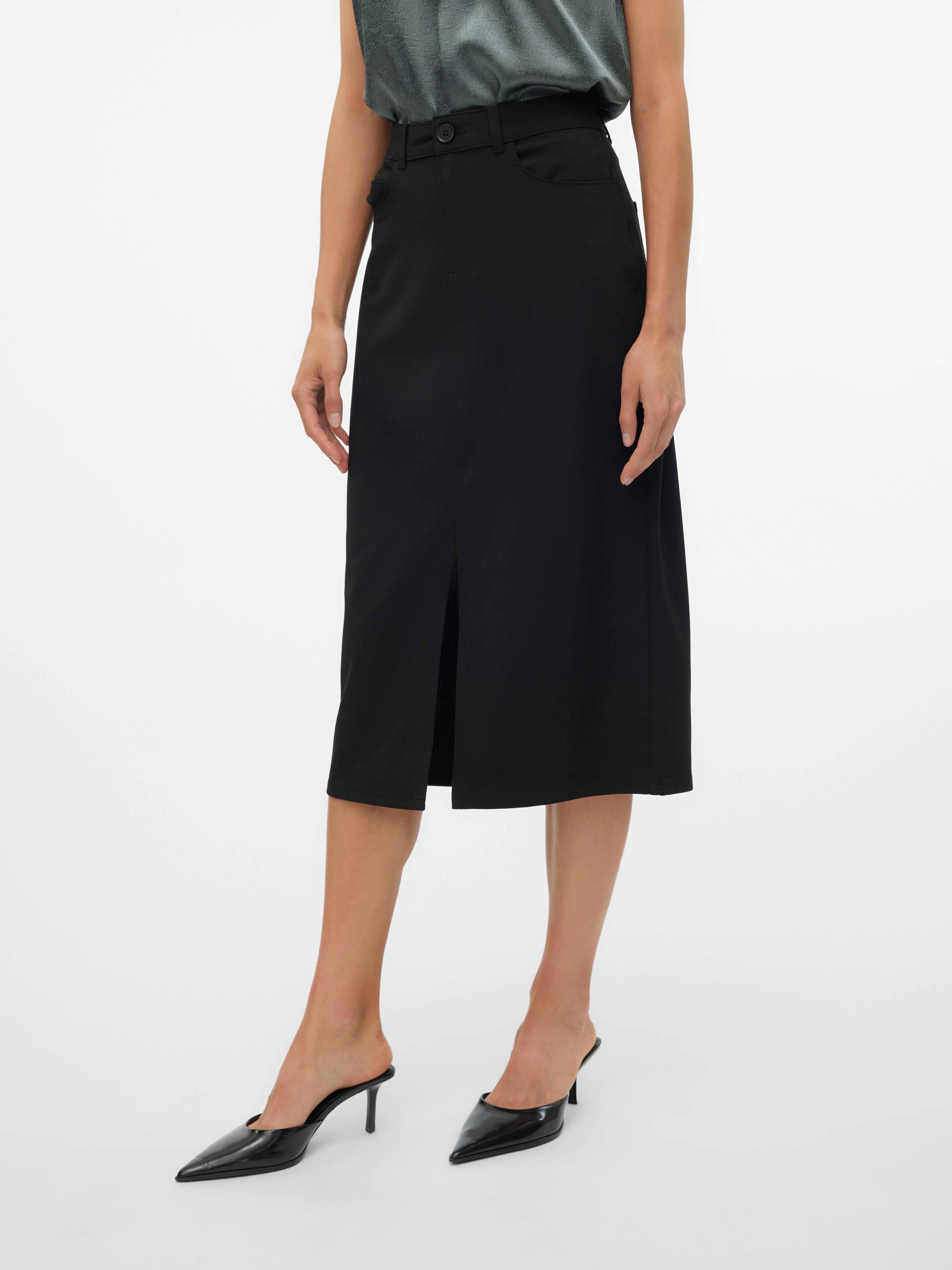 VMSASIE Hohe Taille Langer Rock