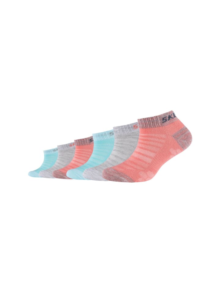 Skechers Sneakersocken 6er Pack mesh ventilation in flamingo günstig kaufen 27-30