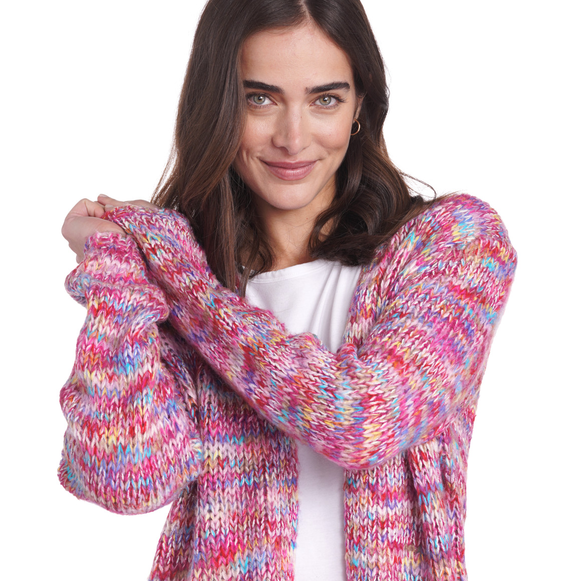 Damen Strickjacke mit Effektgarn