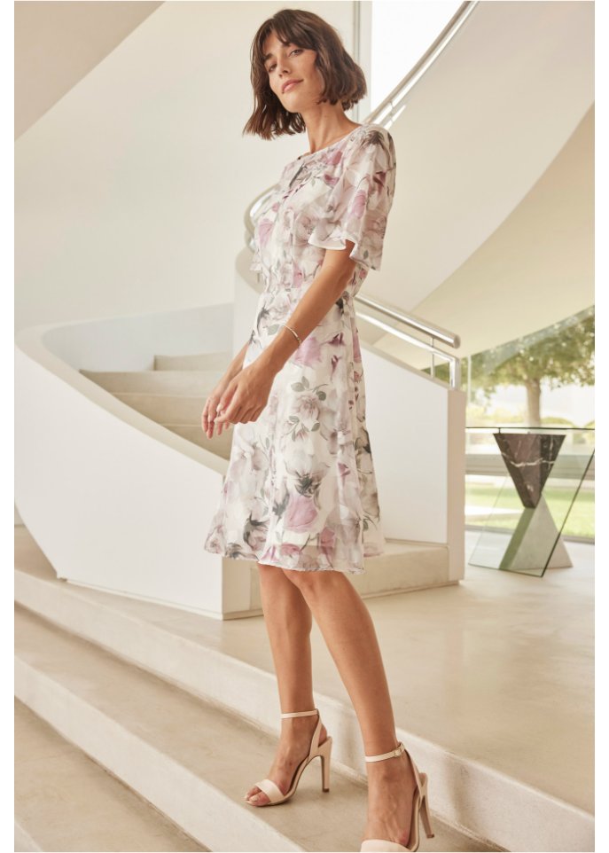 Chiffonkleid mit Ausbrenner