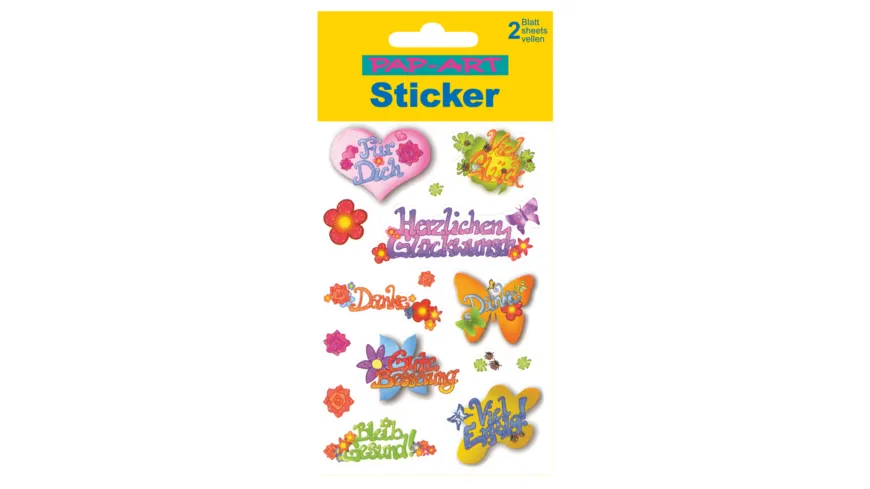 PAP-ART Sticker Glitter Glückwunsch