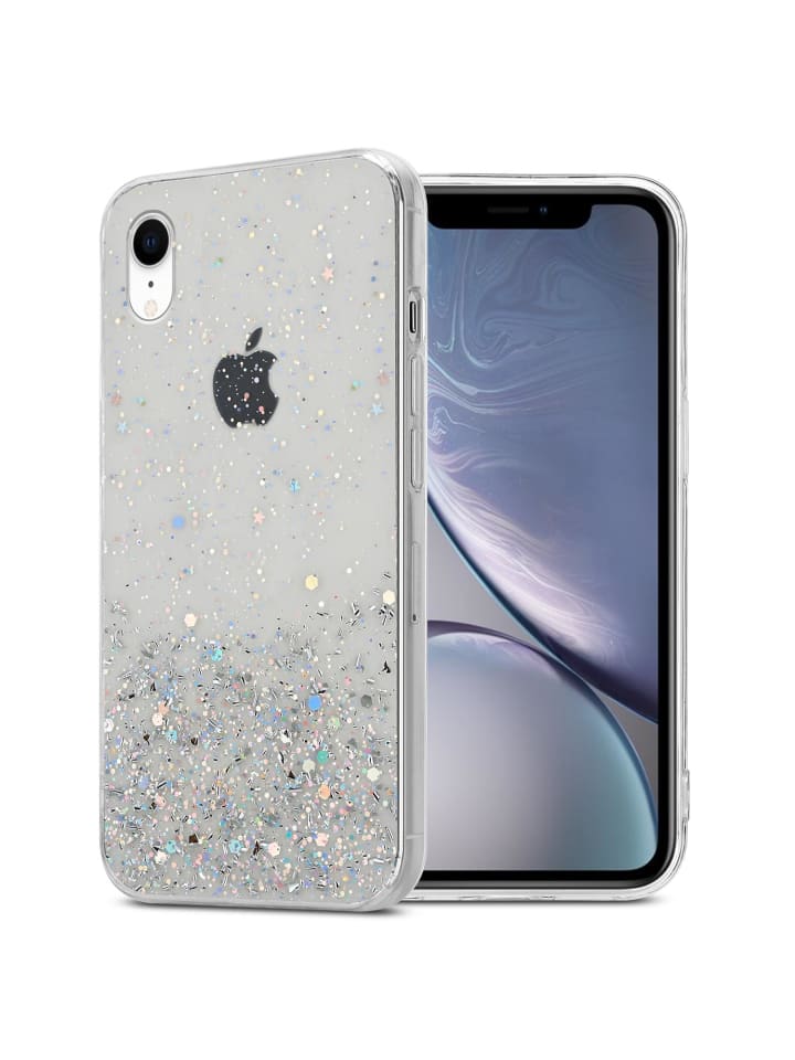 cadorabo Hülle für Apple iPhone XR Glitter in Transparent mit Glitter günstig kaufen iPhone XR