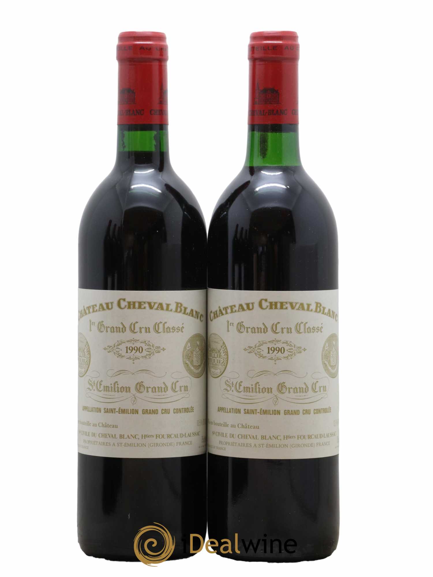Château Cheval Blanc 1er Grand Cru Classé A  1990 - Lot de 2 Bouteilles