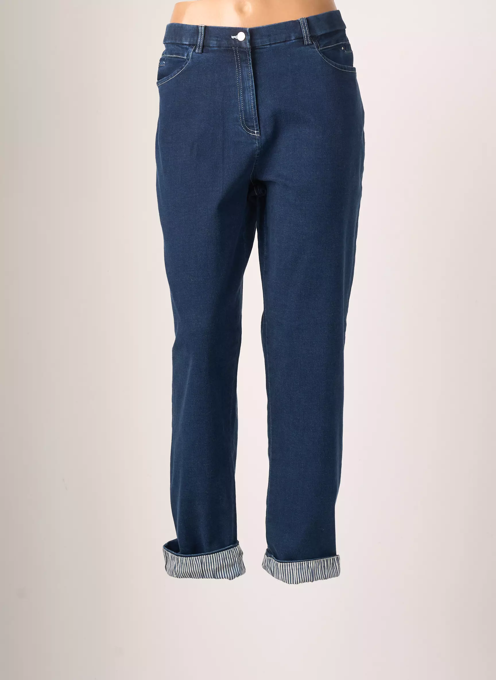 Christine Laure Jeans Coupe Droite Femme couleur bleu