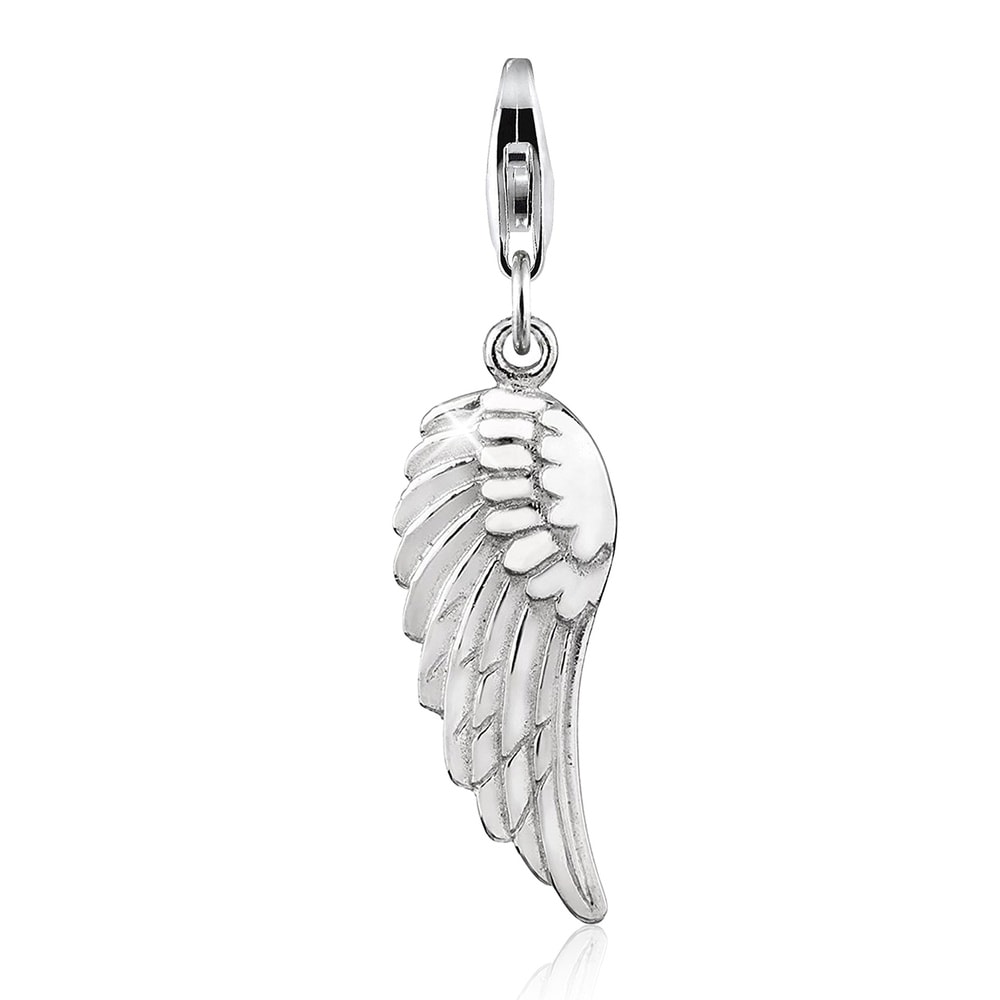 Nenalina Nenalina Amulette Charm Pendentif Ailes Porte-Bonheur en Argent 925 Pendentif