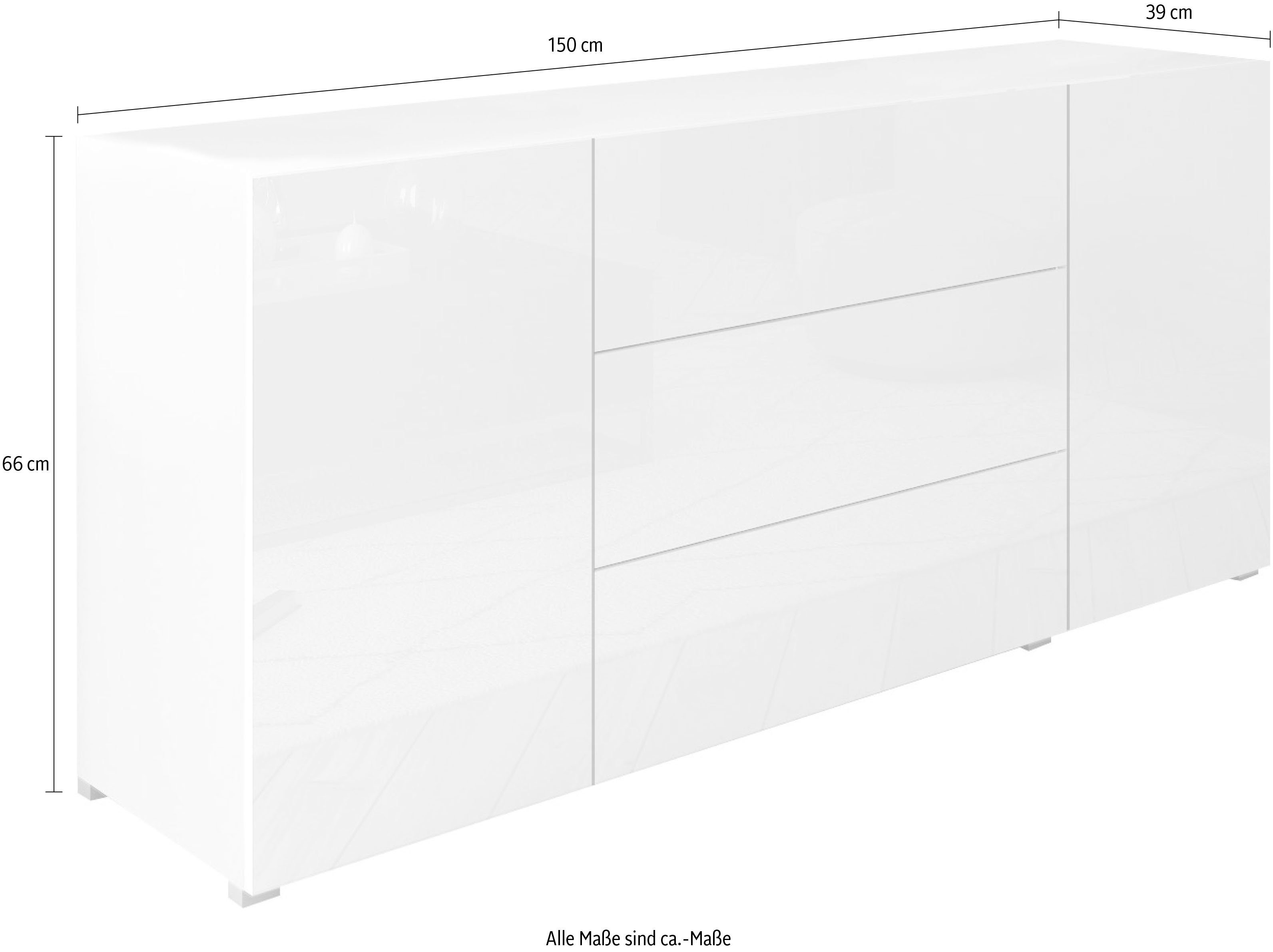 INOSIGN Sideboard BERLIN, Breite 150 cm
