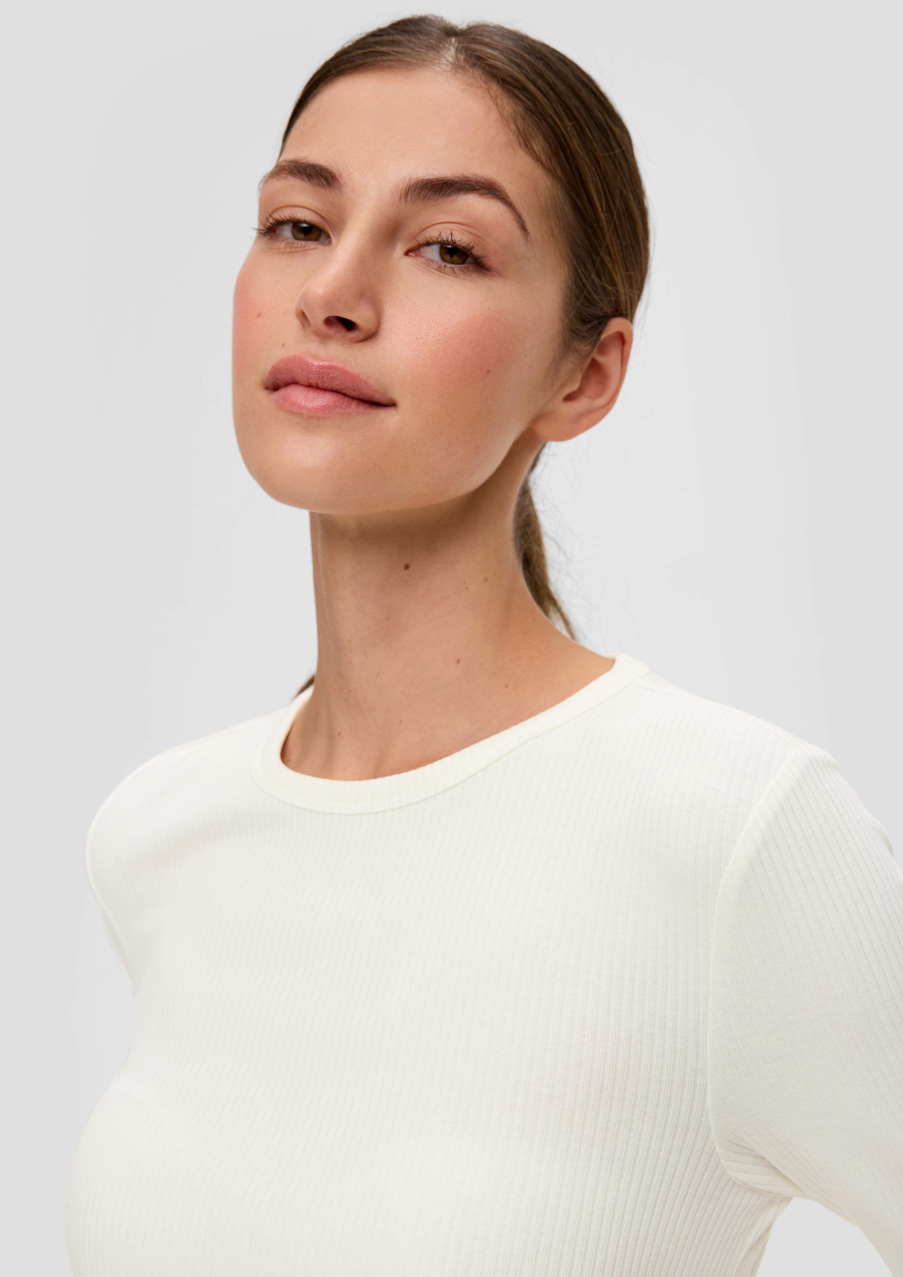 Langarmshirt mit Rippstruktur  2141201-0200
