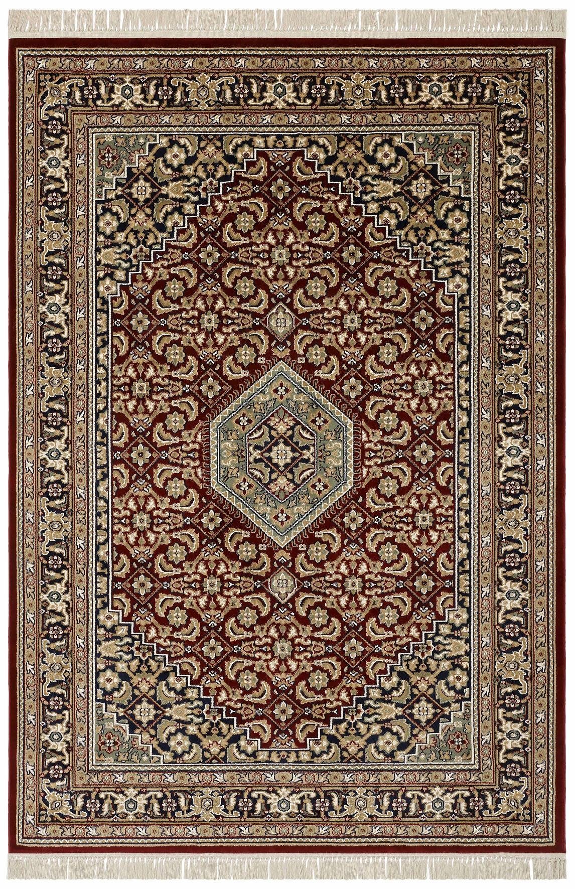 Teppich Kassandra, Home affaire, rechteckig, Höhe: 9 mm, Orient-Optik, mit Bordüre, Teppich, Kurzflor, Weich, Pflegeleicht