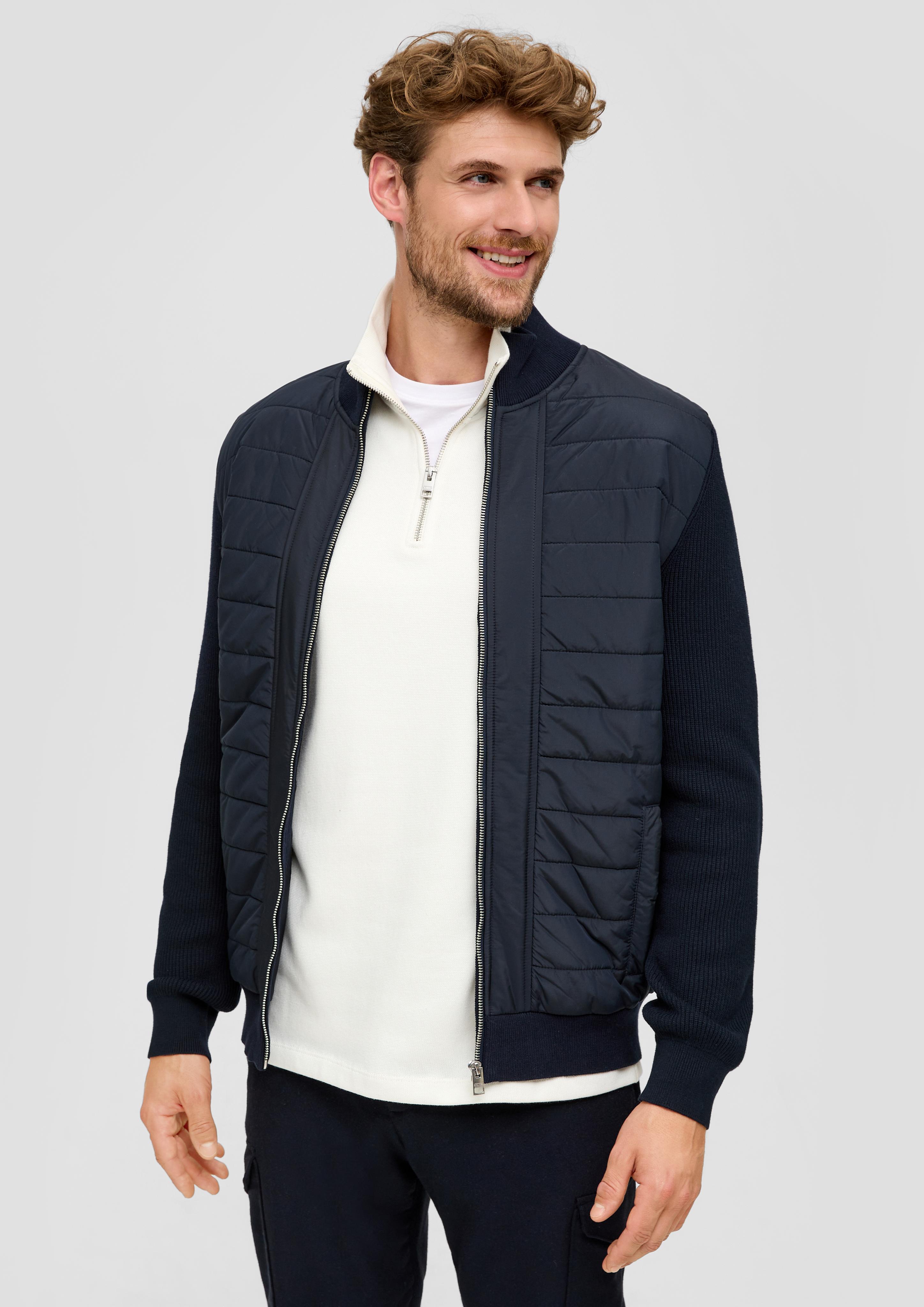 Strickjacke mit Stepp-Vorderteil  2134604-5978