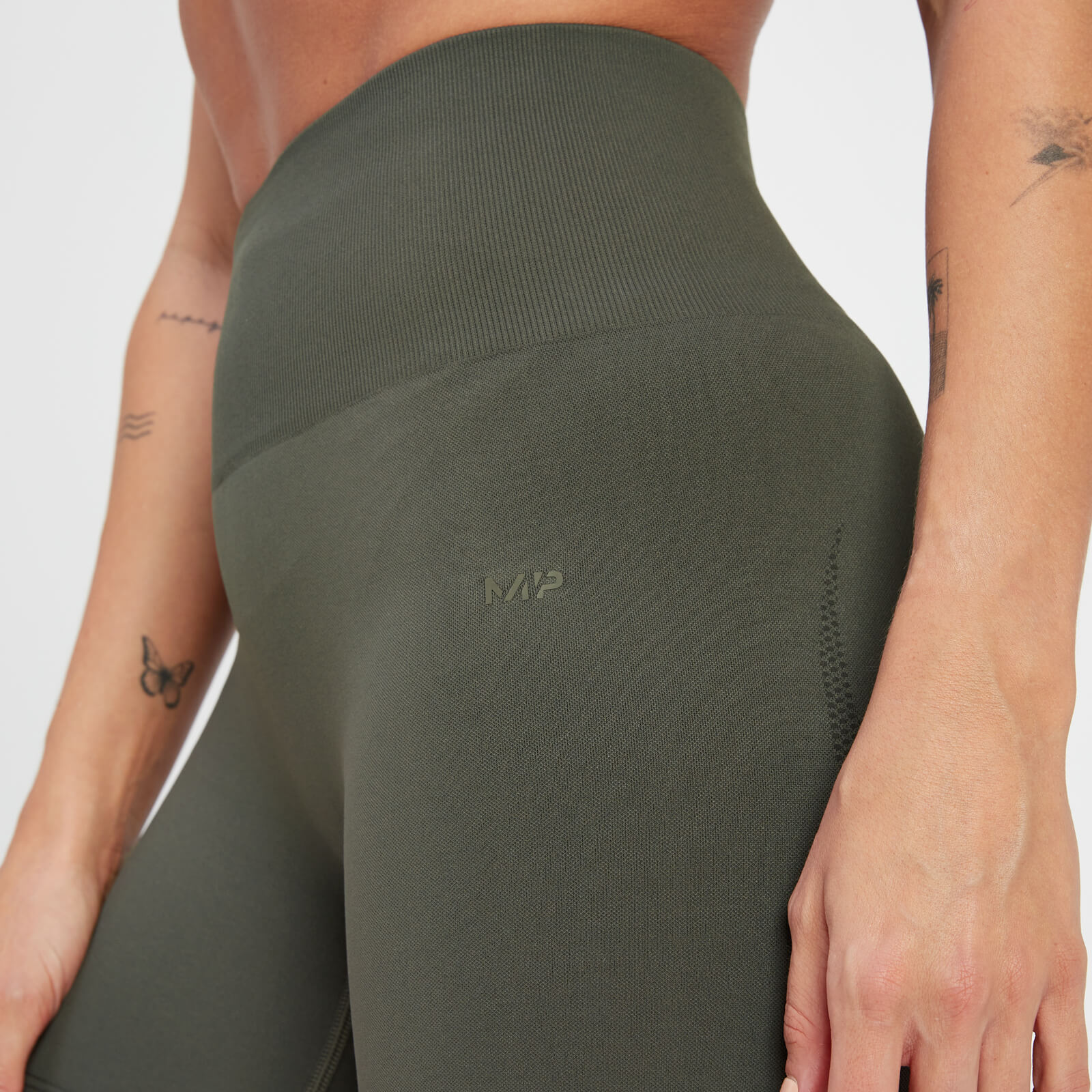 Short moulant sans coutures MP Rest Day pour femmes – Vert taupe