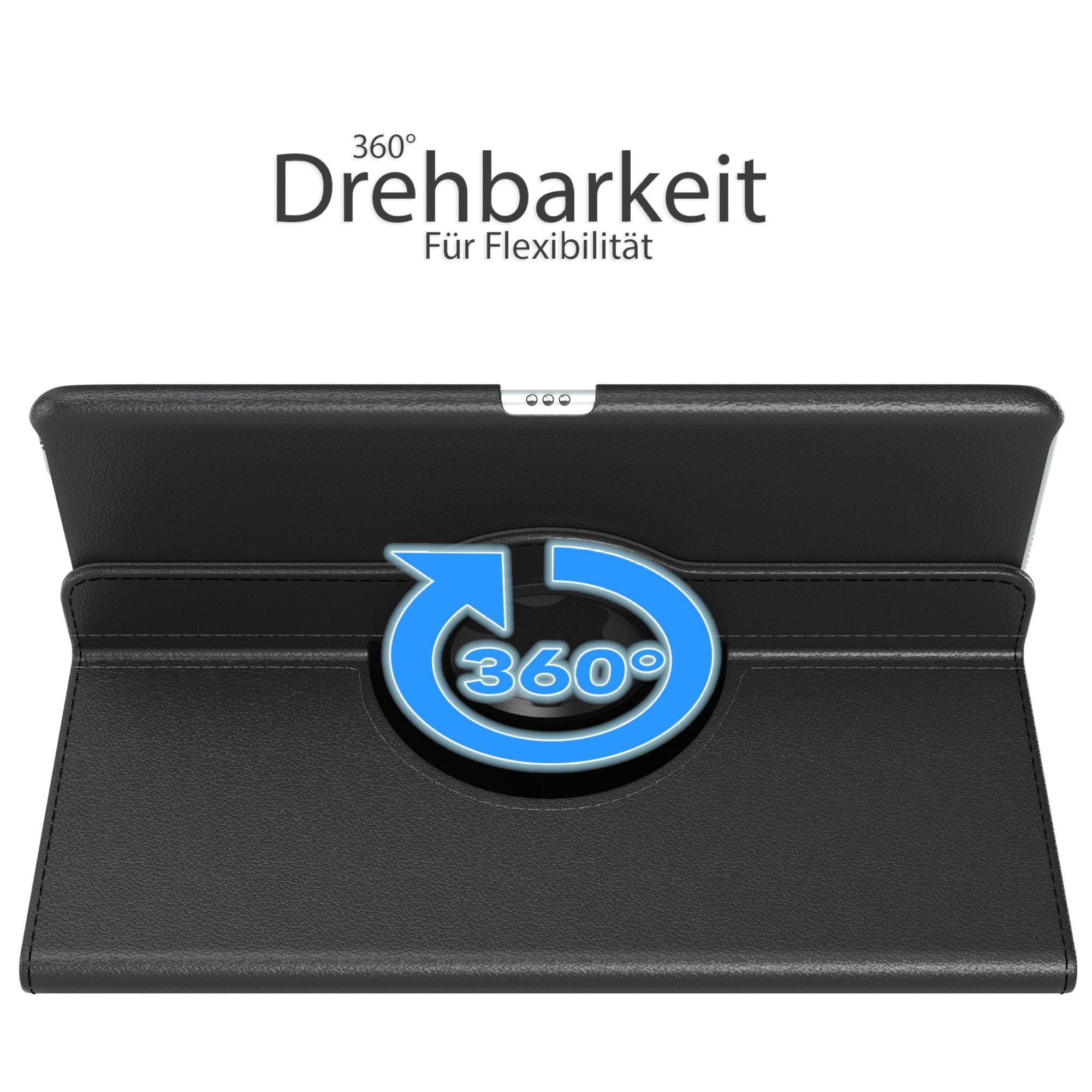 EAZY CASE Tablet-Hülle Rotation Case für Apple iPad 7./8./9. Gen. 10,2 Zoll, Hülle 360° drehbar mit Standfunktion Etui Anti-Kratz Tasche Schwarz
