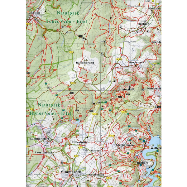 NATIONALPARK EIFEL, HOHES VENN, WANDER - RADKARTE 1 : 50 000 - Wanderkarte