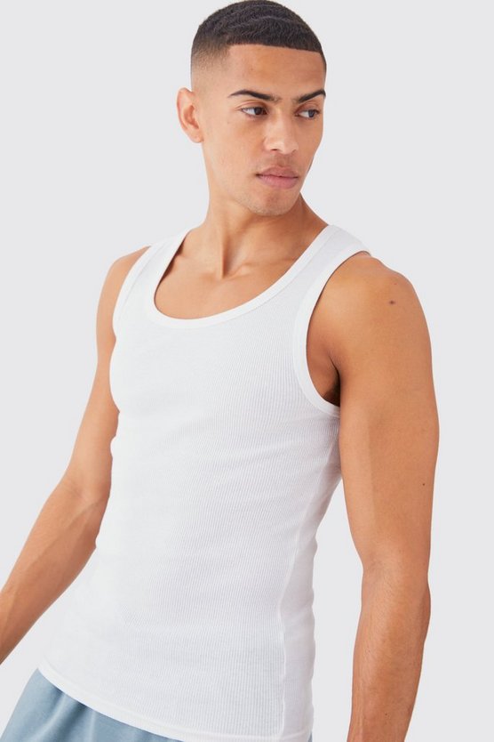 Geripptes Muscle-Fit Tanktop