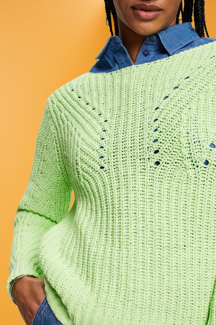 Offenmaschig gestrickter Pullover