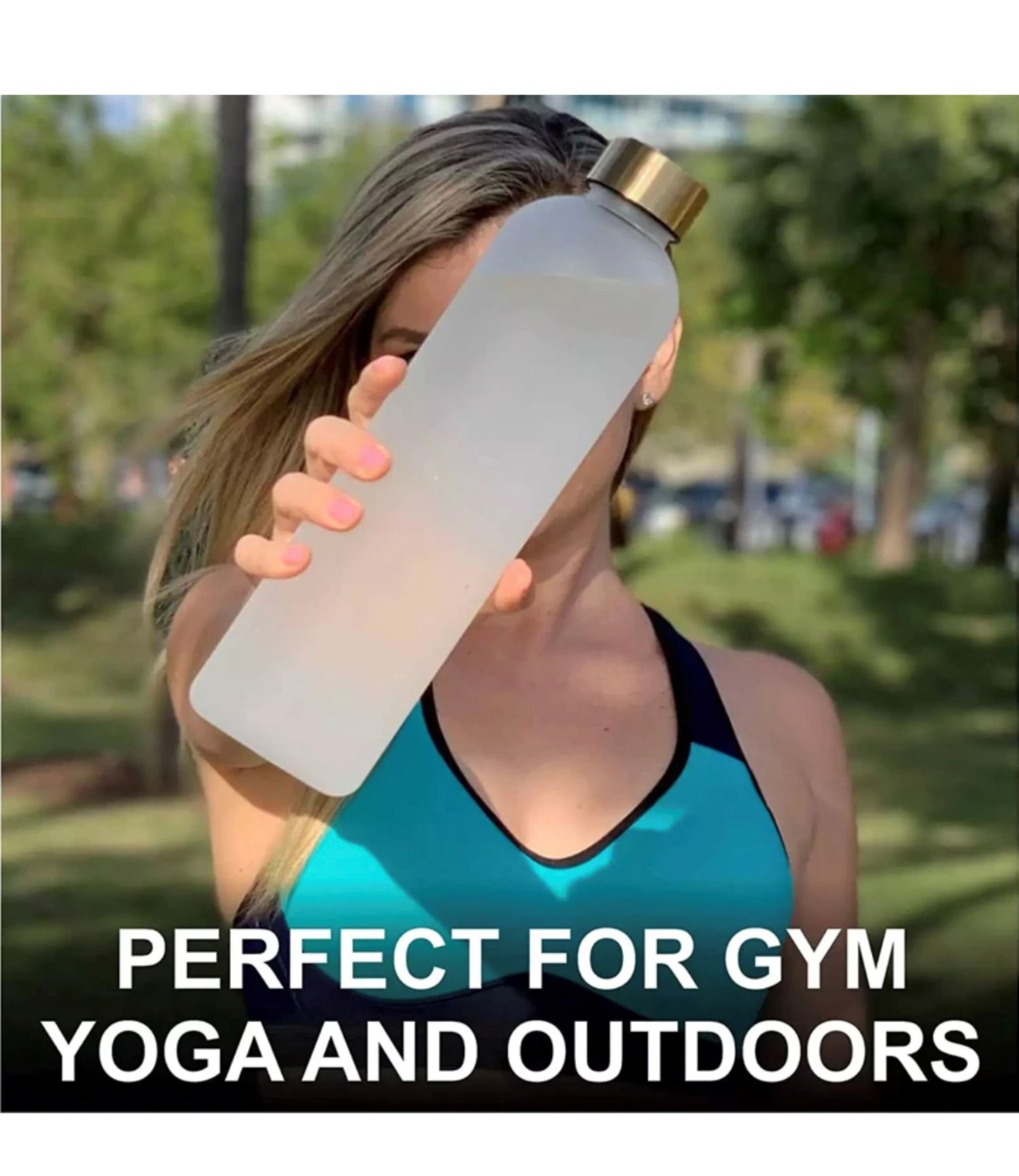 Botells Trinkflasche Wasserflasche, Trink Motivation Skala, edel, auslaufsicher, nachhaltig, Kohlensäure geeignet, Schule, Beruf, Sport, Freizeit