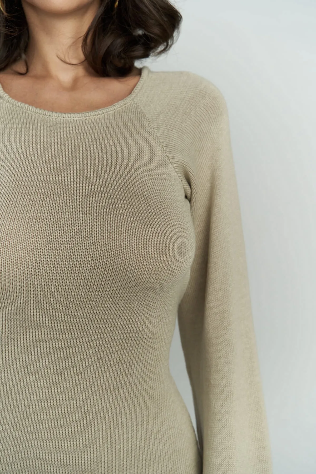BOHEMAİ  Angela Rückenfreies Stone-Strickkleid
