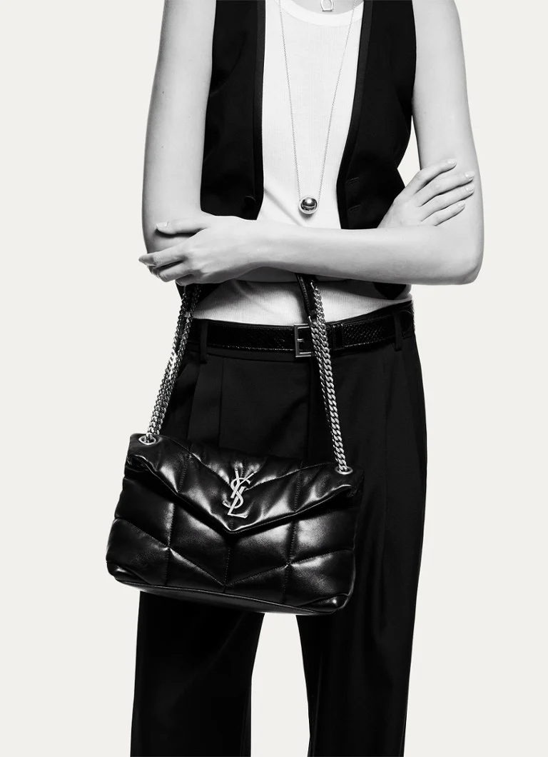 Saint Laurent Puffer Small shoulder bag made of quilted lambskin