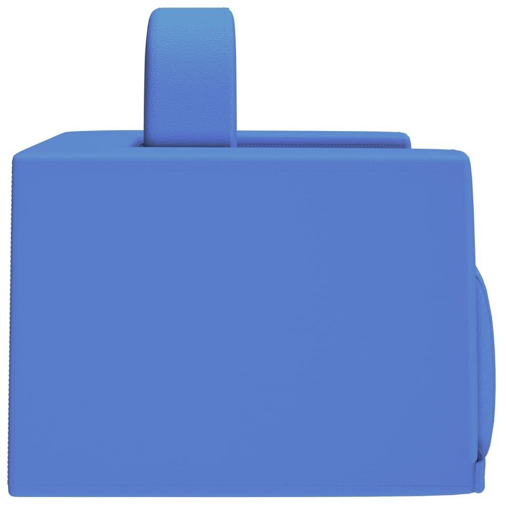 vidaXL Sofa 2-in-1 Kindersofa Blau Kunstleder
