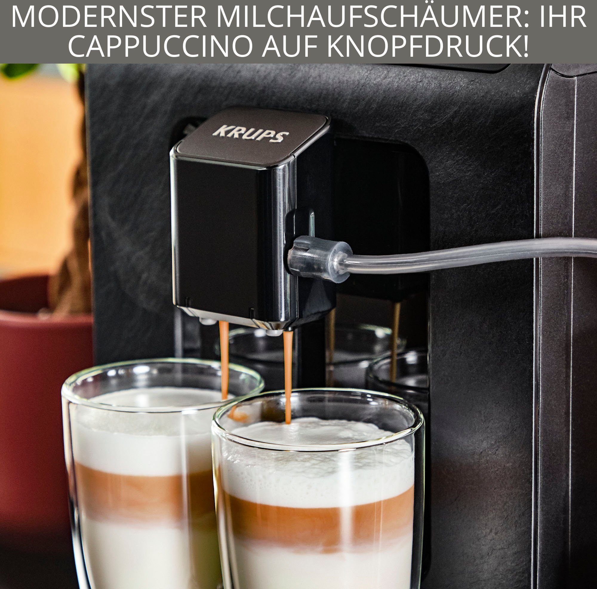 Krups Kaffeevollautomat EA897B Evidence ECOdesign, aus 62%* recyceltem Kunststoff, bis zu 90% recycelbar, inkl. Emsa Travel Mug im Wert von UVP 25,99