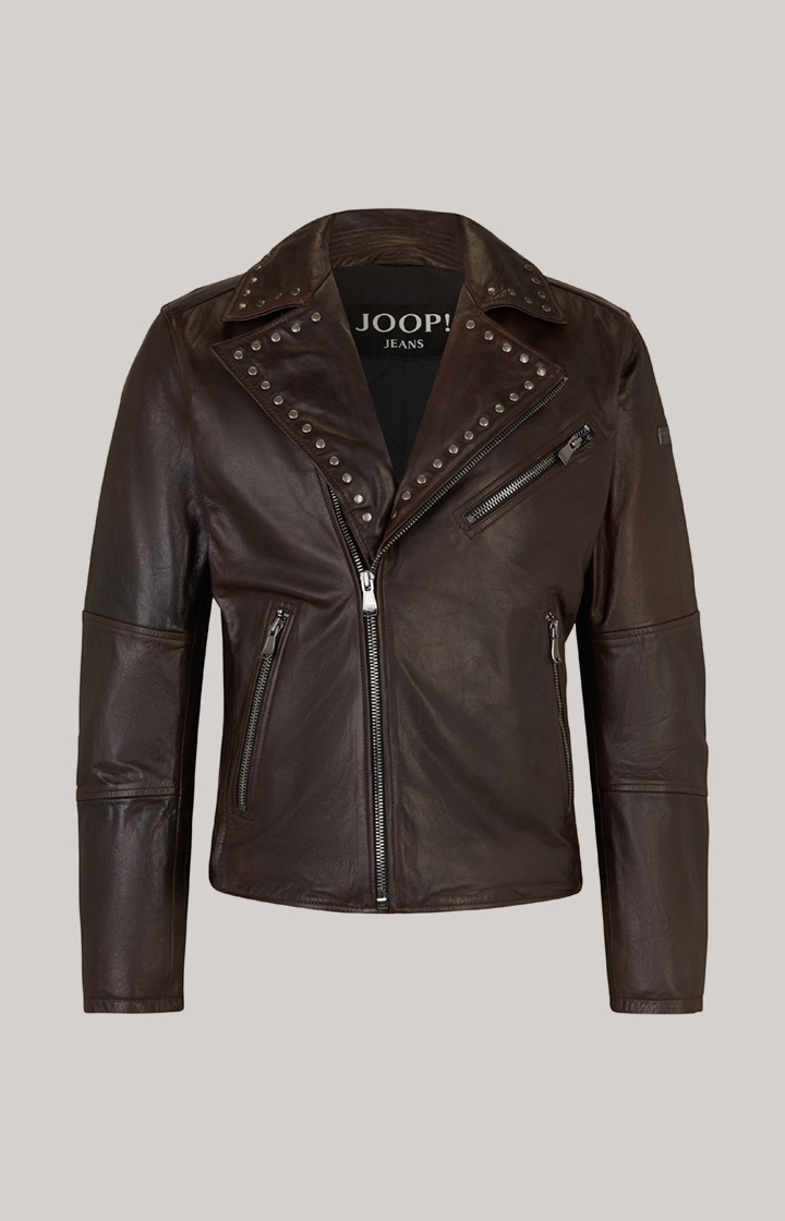 Lederjacke Alezis in Dunkelbraun