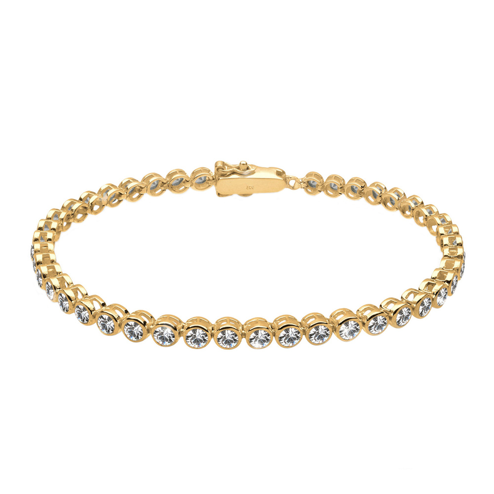 Elli Elli Bracelet Élégant avec des Cristaux Bracelet Femme - (925/1000) Argent Plaqué Bracelet