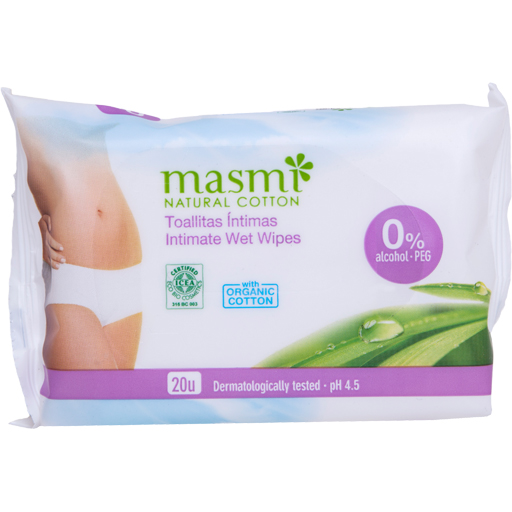 BIO INTIMPFLEGETÜCHER 100% Bio-Baumwolle MASMI  20 St  Tücher