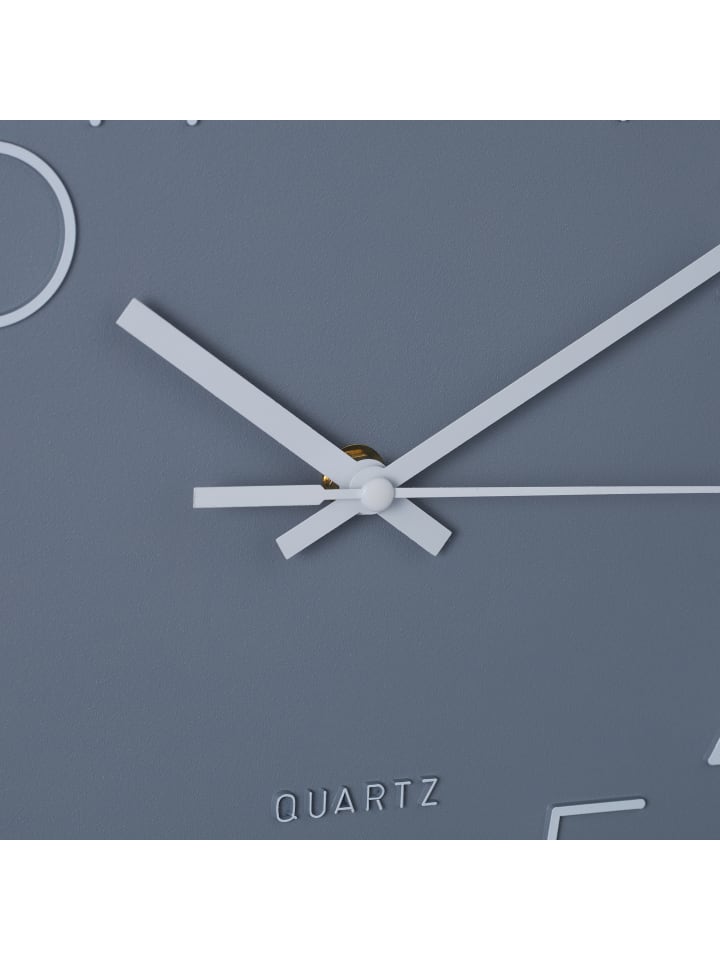 relaxdays Wanduhr in Grau/ Weiß - Ø 30 cm günstig kaufen onesize