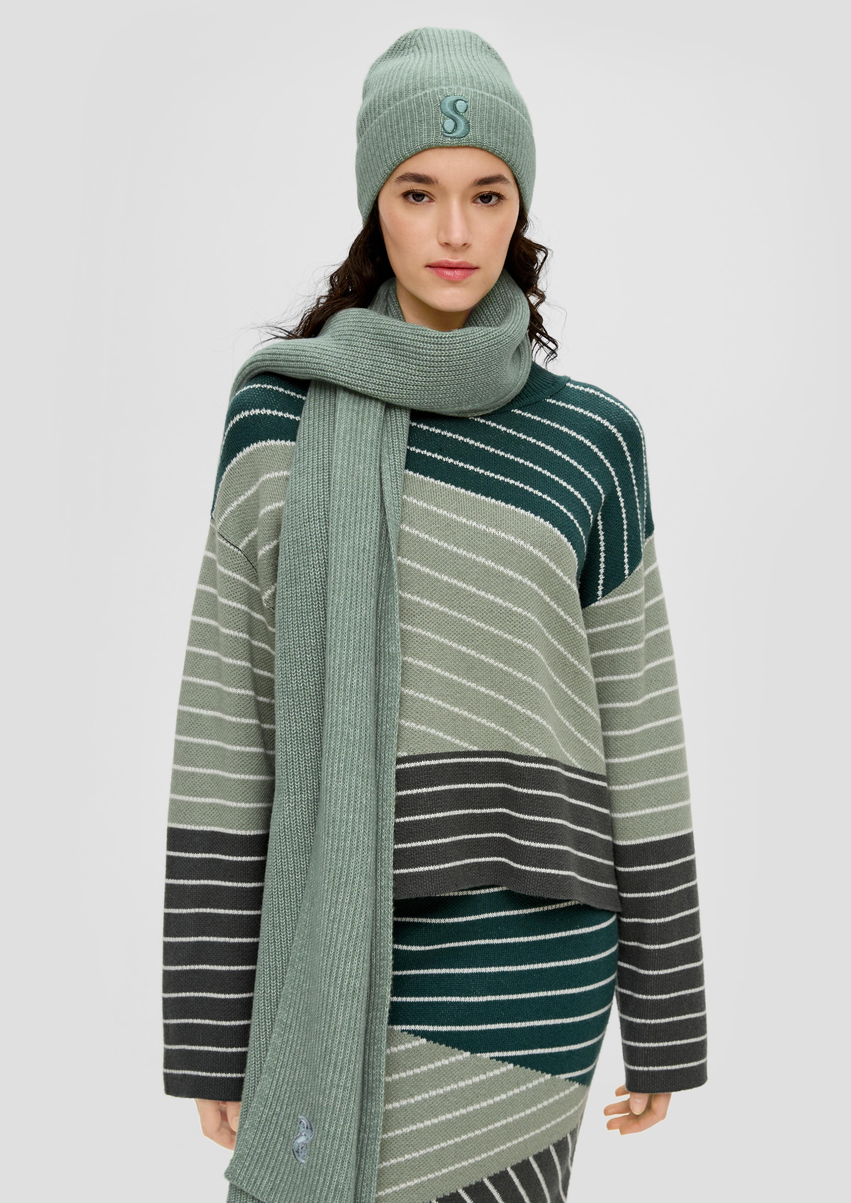 Strickmütze mit Logo-Stickerei  2133586-72X1