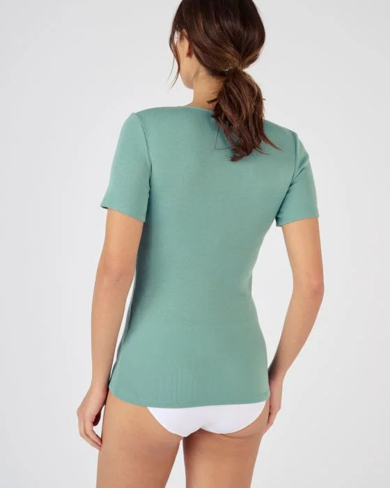 Tee-shirt finition guipure Thermolactyl