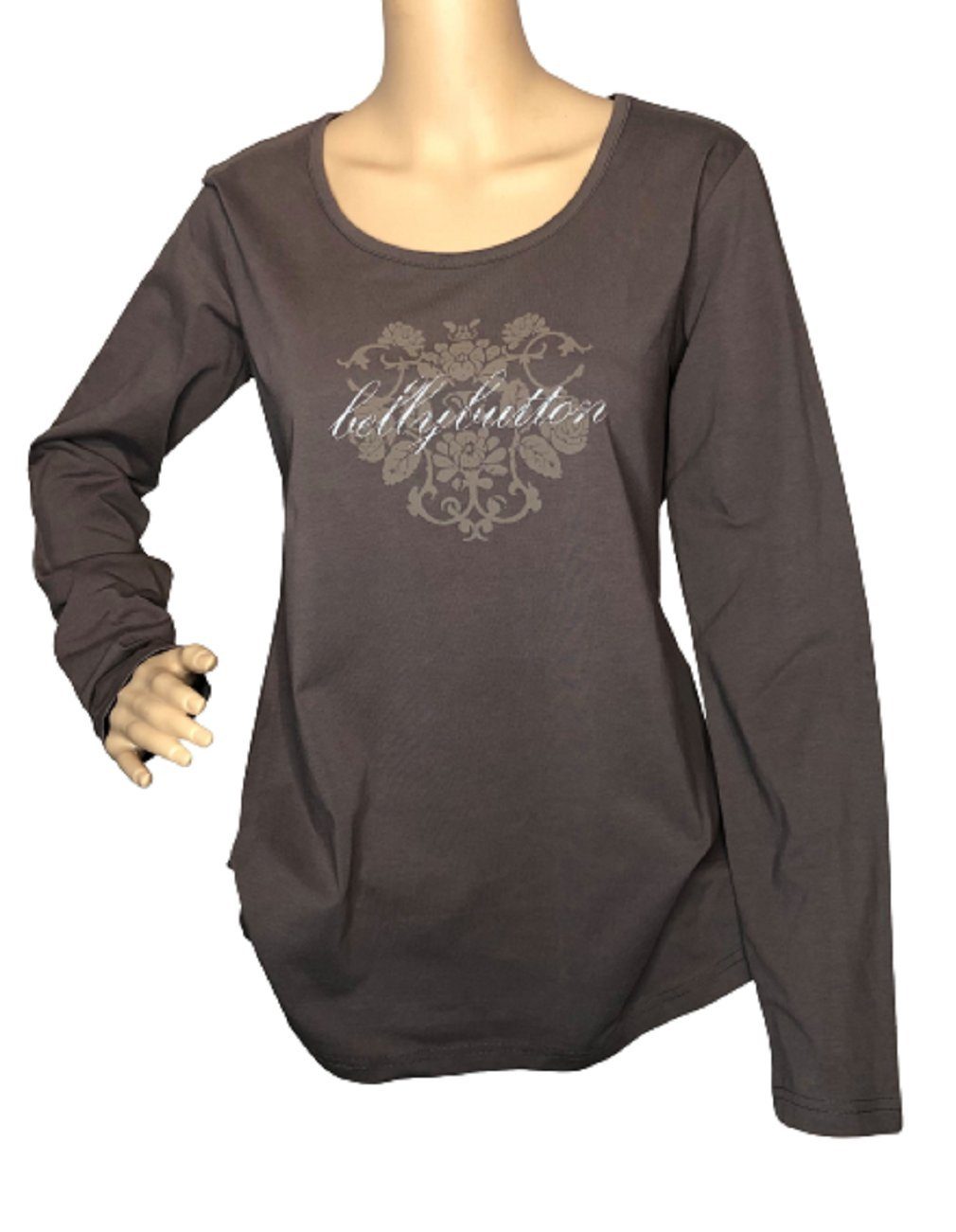 Bellybutton Umstandsshirt N-22825 braun mit Logoaufdruck XL