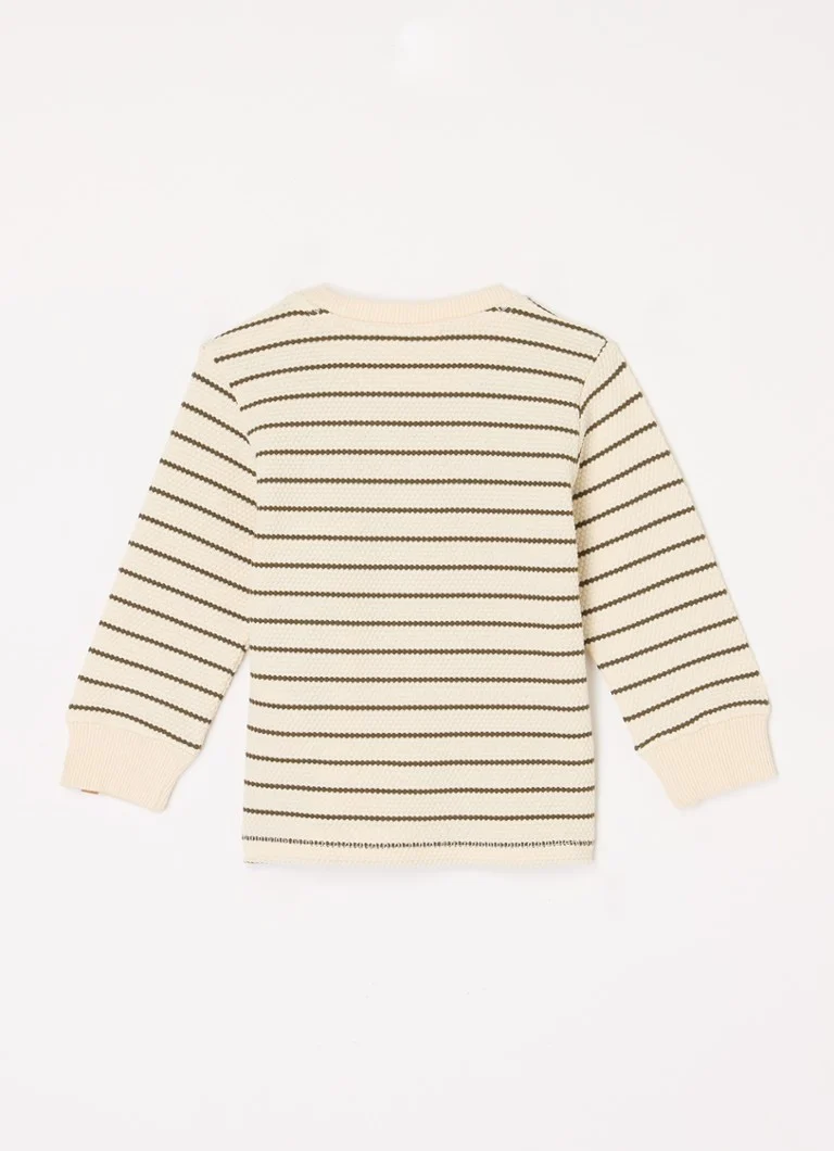 Pulover Lil' Atelier NBMRamus din bumbac organic tricotat fin.