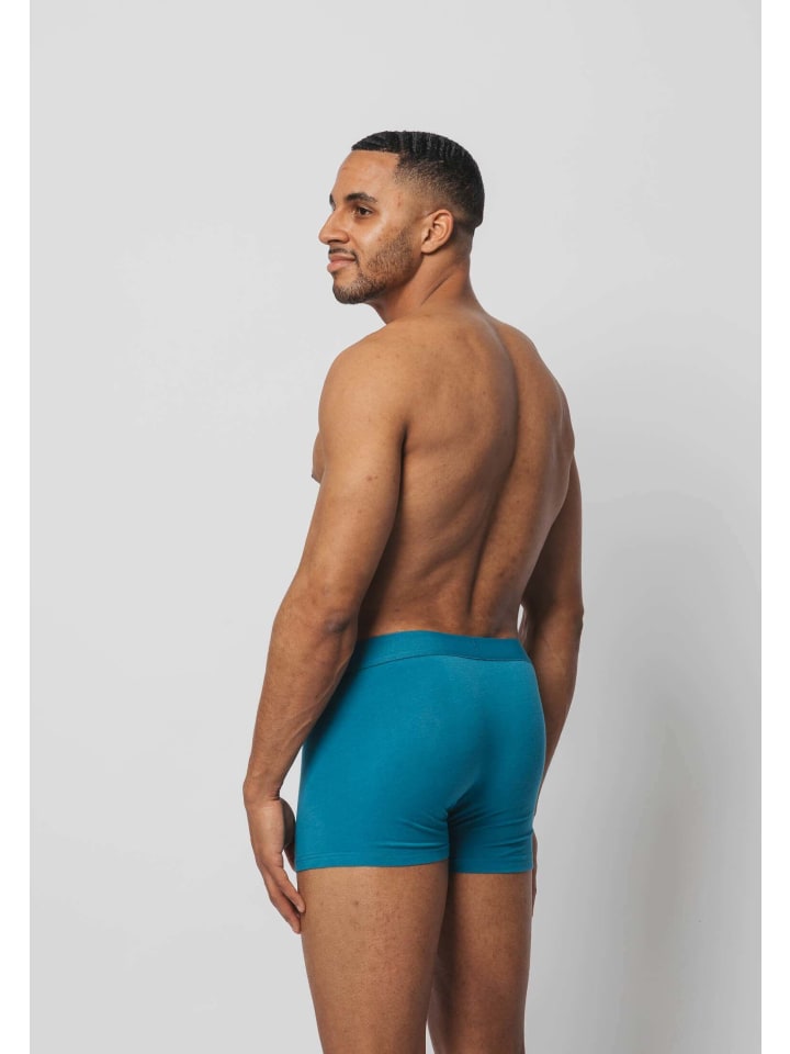 SNOCKS Boxershorts aus Bio-Baumwolle 6 Stück in Mix (Türkis/Hellblau/Hellgrau) günstig kaufen S