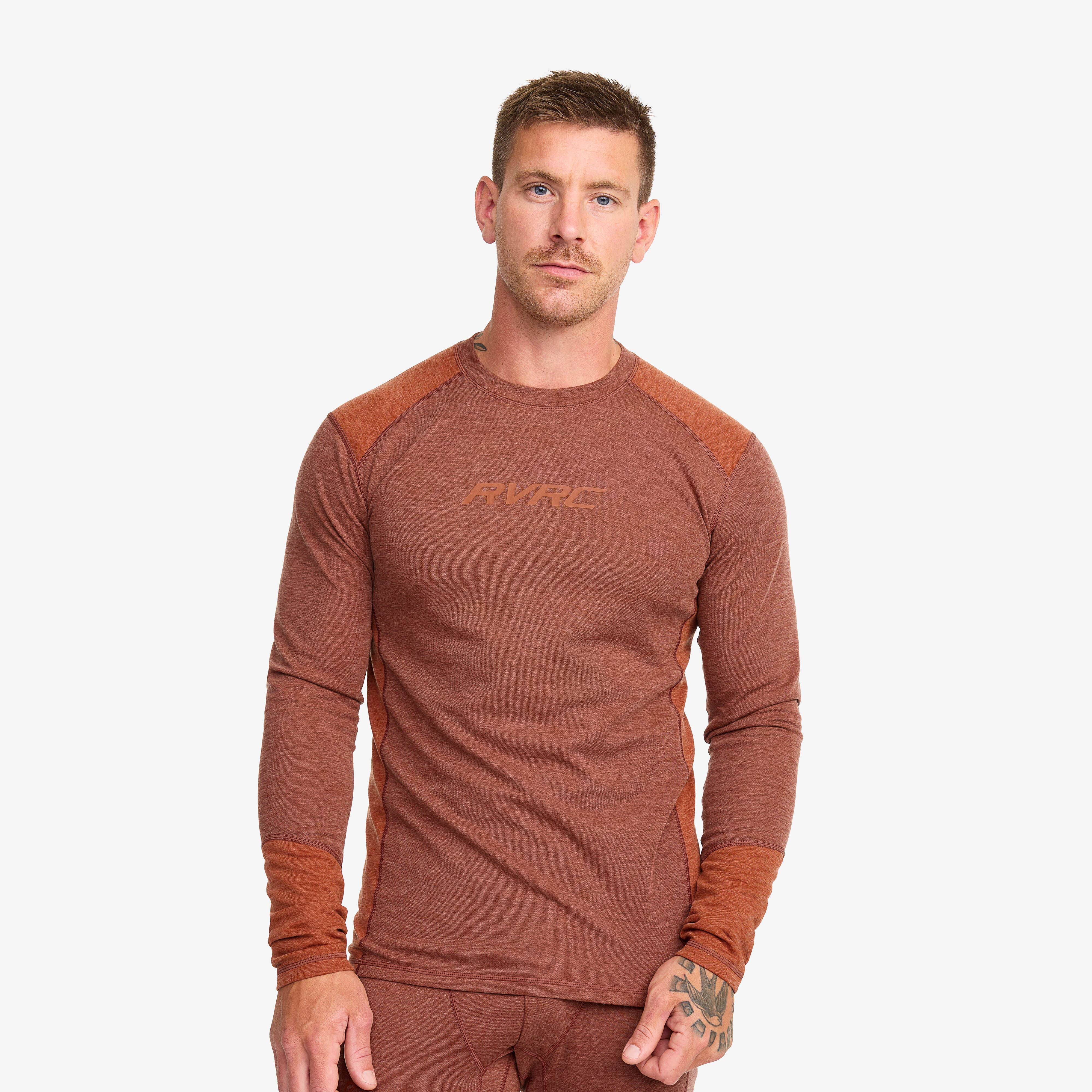 North Merino Top Homme Smoked Paprika/Rusty Orange