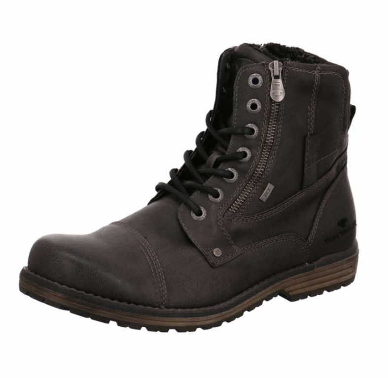 TOM TAILOR Schnür-Stiefeletten grau