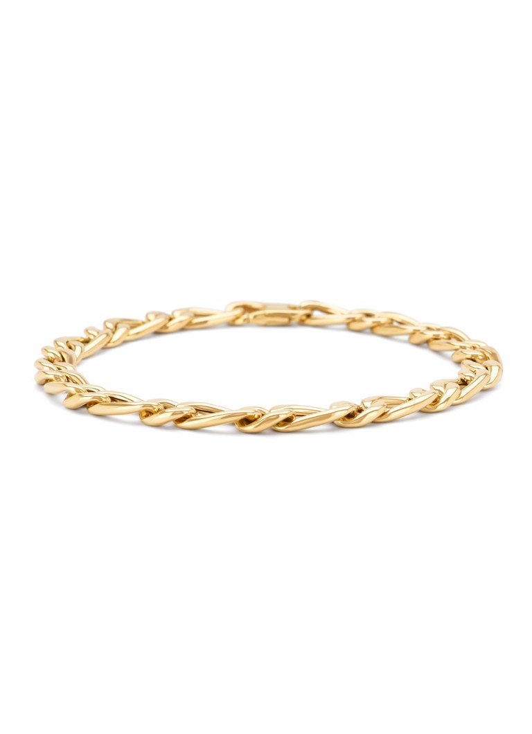 Bransoletka Eternal Treasures z ogniwami z żółtego złota i diamentowym punktem, 20 cm