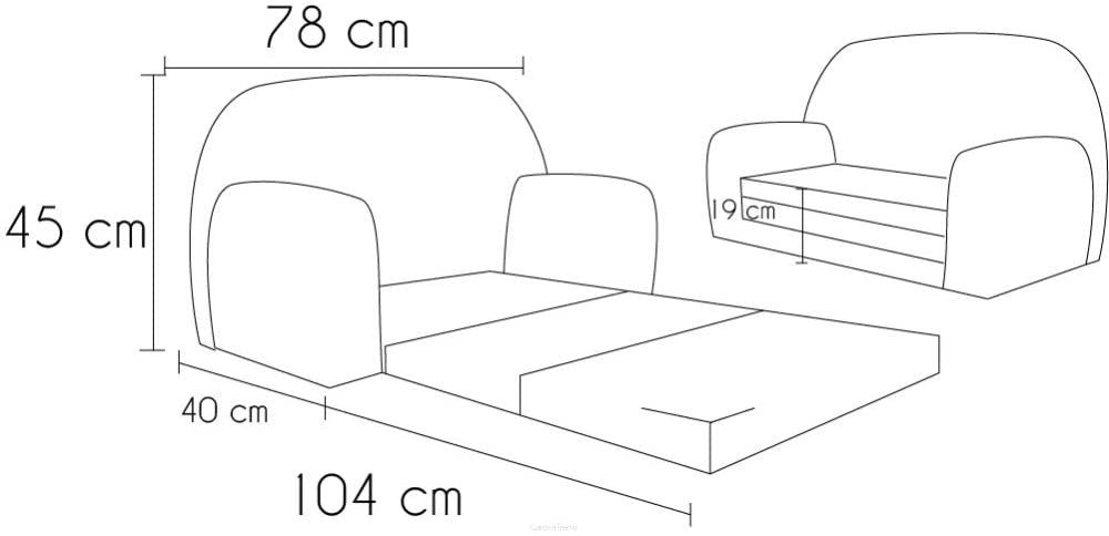FORTISLINE Kindersofa Kindersofa MINI Kindercouch W455 Plüsch