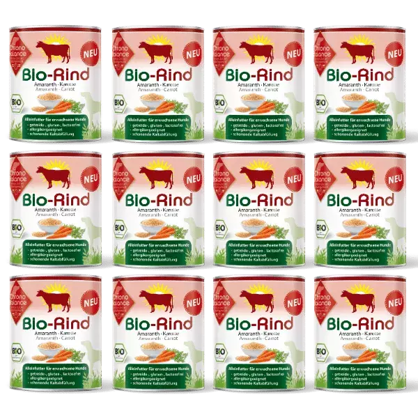 ChronoBalance Hundenassfutter ChronoBalance Alleinfutter Rind mit Amaranth und Karotte 9,6 kg