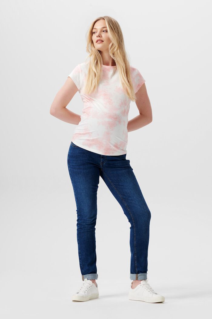 Schmal geschnittene Jeans mit Überbauchbund