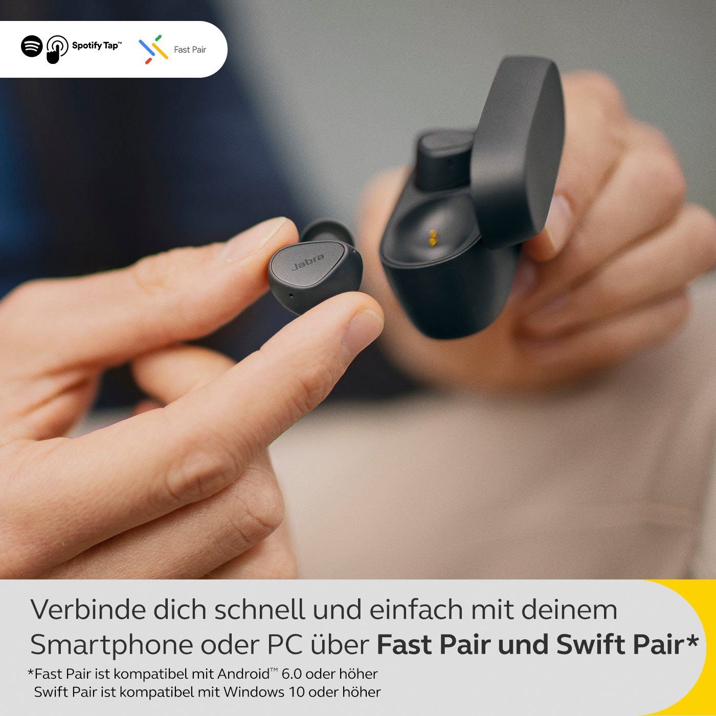 Jabra Elite 4 Bluetooth Headset wireless In-Ear-Kopfhörer (Active Noise Cancelling (ANC)