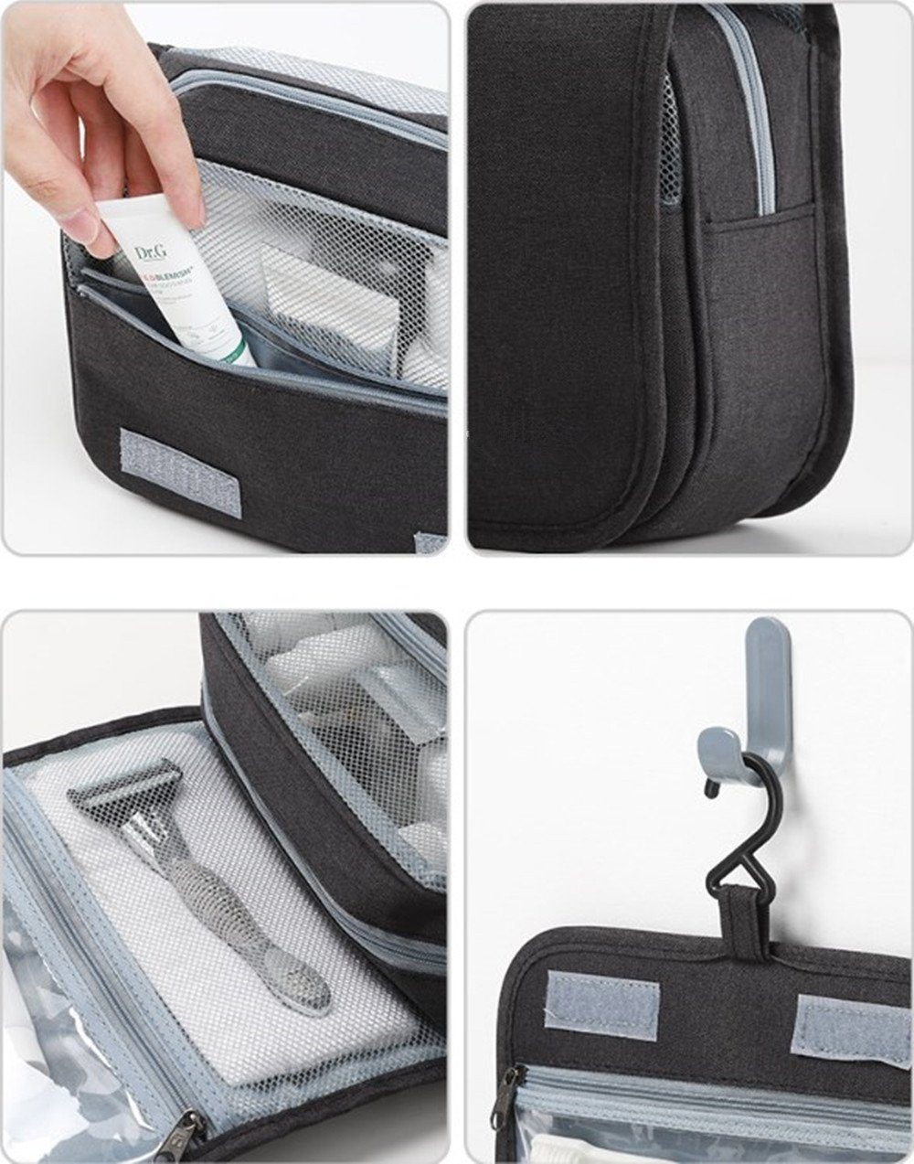 XDeer Kulturbeutel Kulturbeutel Herren Damen zum Aufhängen,Kulturtasche, Waschtasche Kosmetiktasche,Mini Washbag Toiletttasche Handhaben