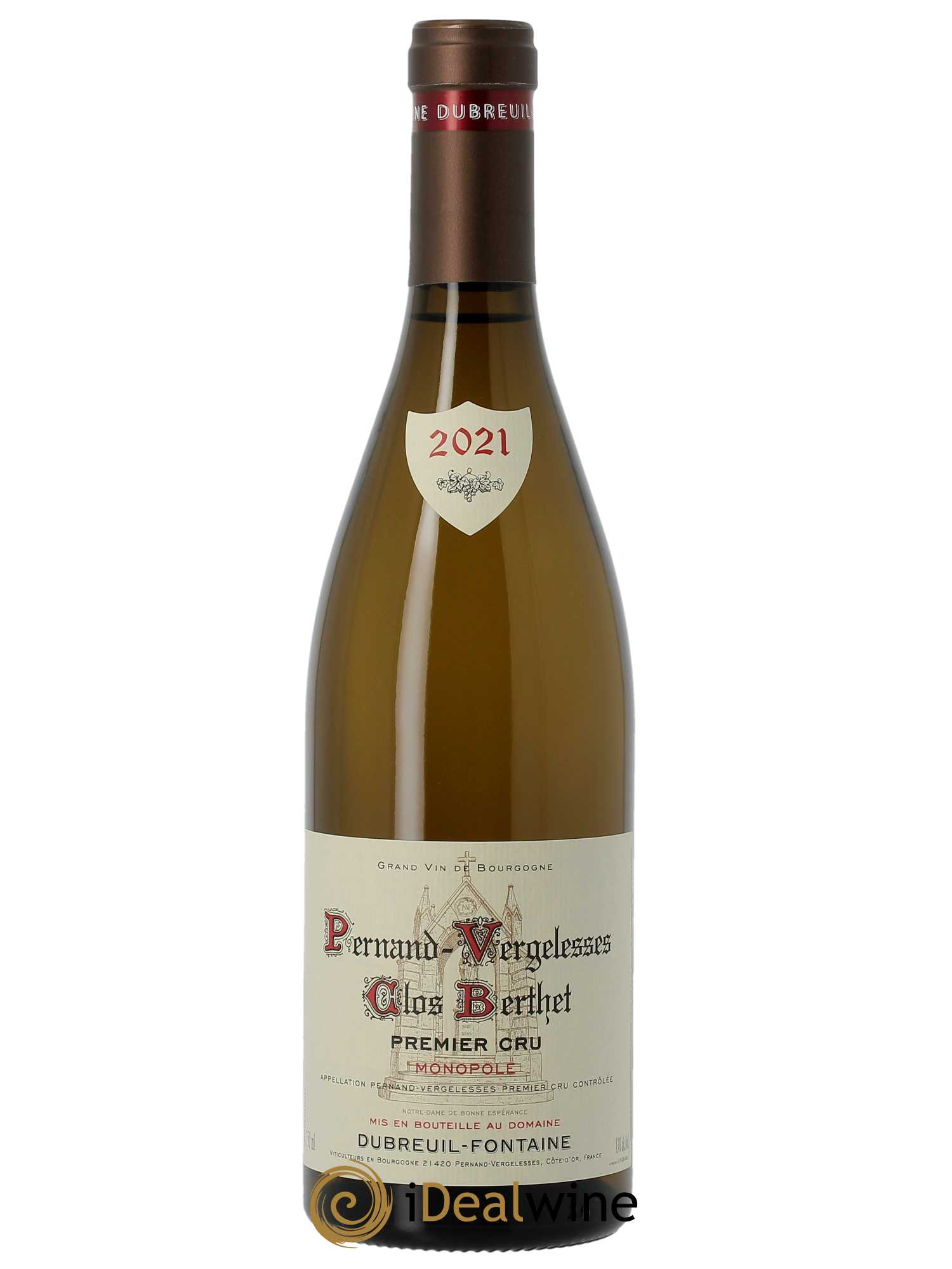 Pernand-Vergelesses 1er Cru Clos Berthet Domaine Dubreuil Fontaine  2021 - Lot de 1 Bouteille