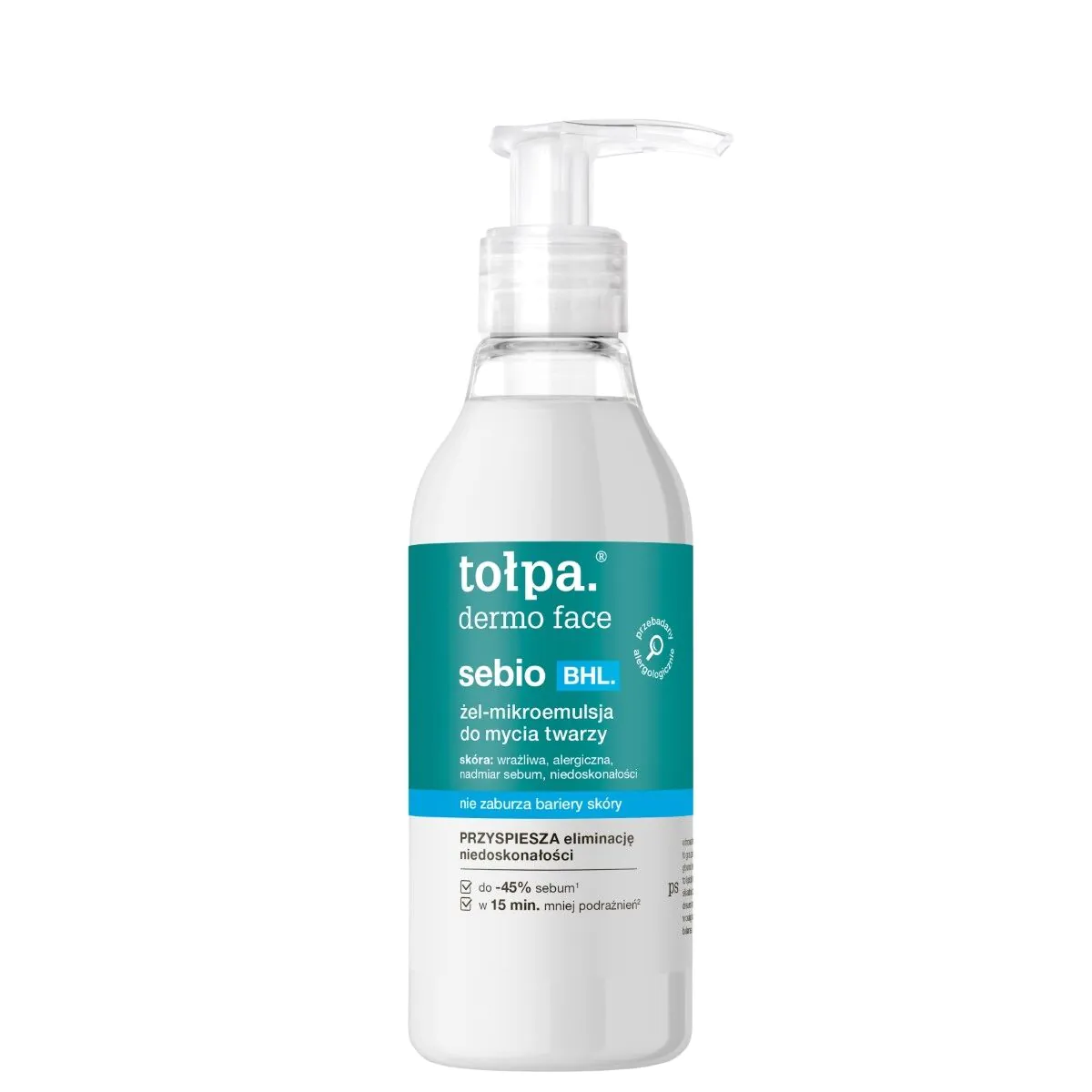 Tołpa Dermo Face Sebio BHL veido valymo gelis-mikroemulsija