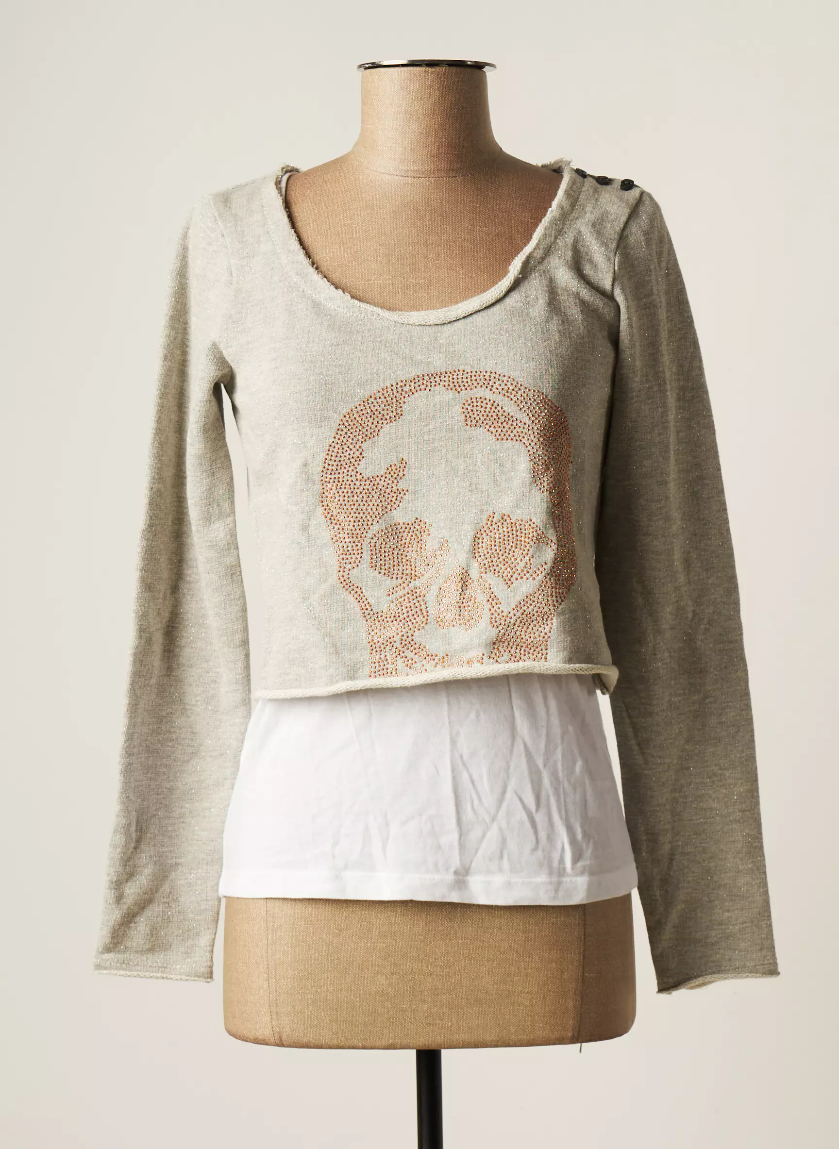 Le Temps Des Cerises Sweats Femme couleur gris